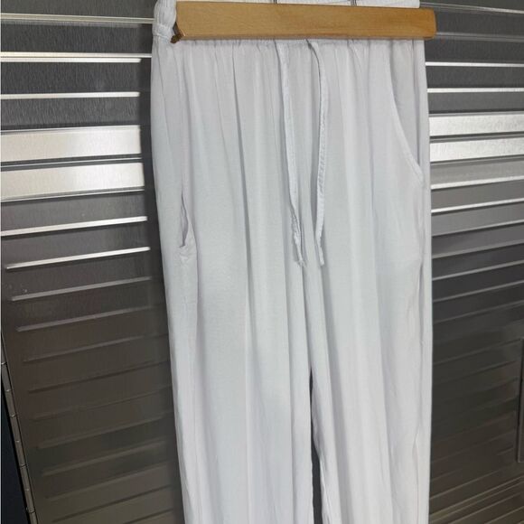 Skemo Basics Loungewear Jogger White Elastic Pants XS - Picture 4 of 8